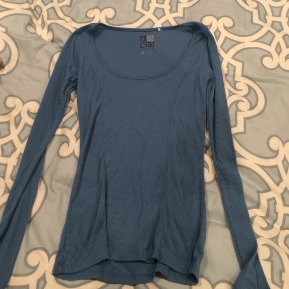 tight blue long sleeve shirt - Picture 1 of 2