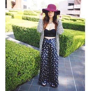 Boho wide leg elephant print pant!