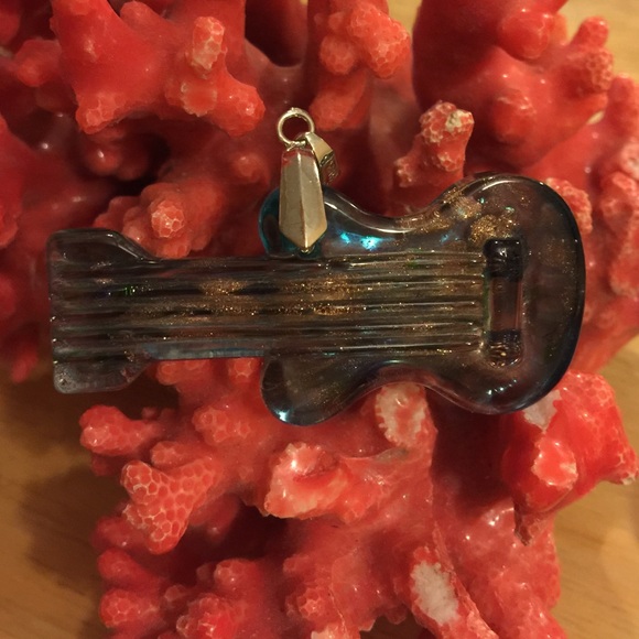 Glass guitar pendent