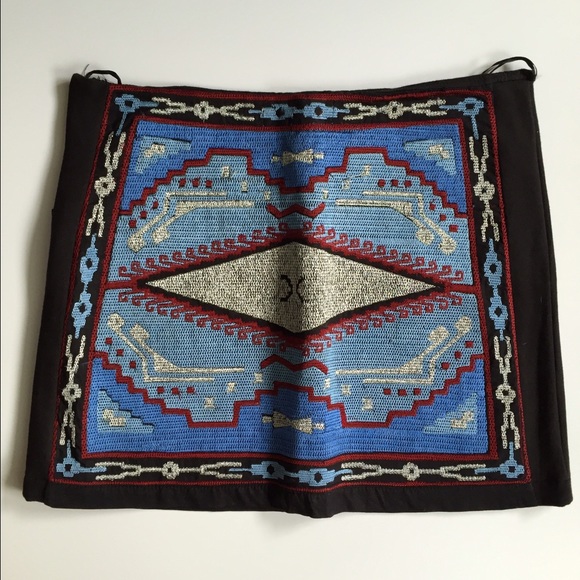 ZARA Aztec Embroidered Skirt