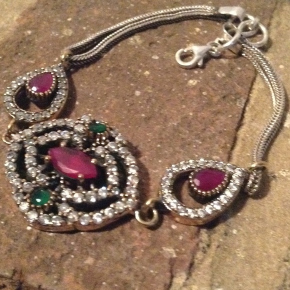 NATURAL RUBY EMERALD TOPAZ BRACELETS