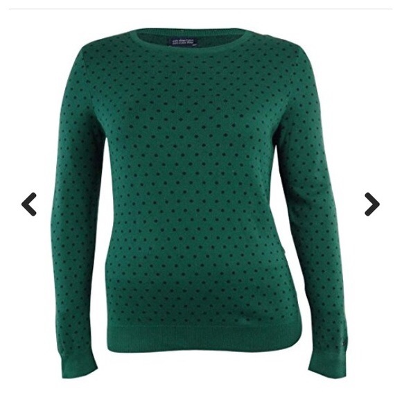 Tommy Hilfiger Knit Green Polka