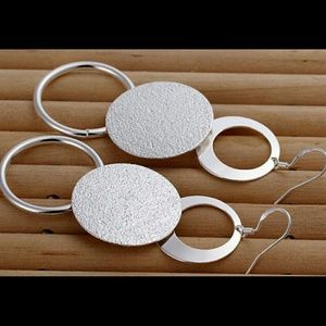Silver dangling earrings