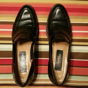 Black loafers