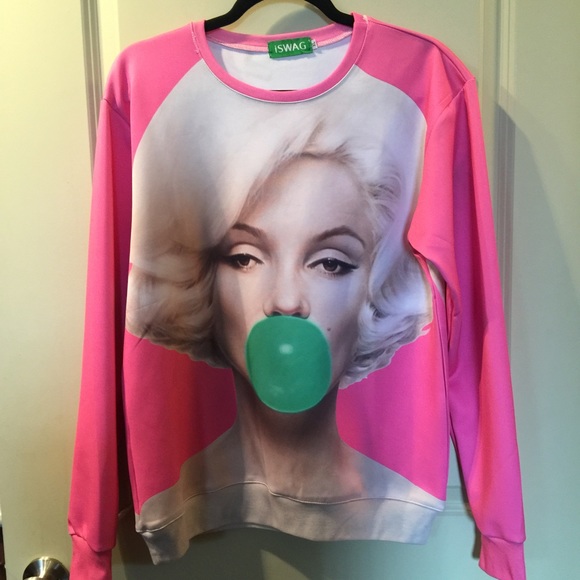 Marilyn Monroe Hot Pink Bubble Gum Sweater