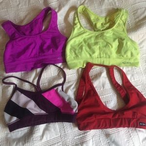 Assorted bra tops for dance