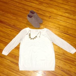 White, Gap sweater