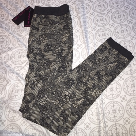 Material girl print leggings NWT