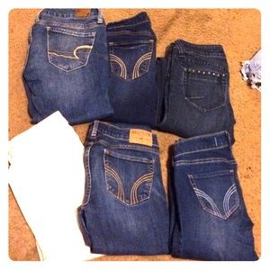 LOT OF HOLLISTER/AMERICAN EAGLE/BULLHEAD JEANS