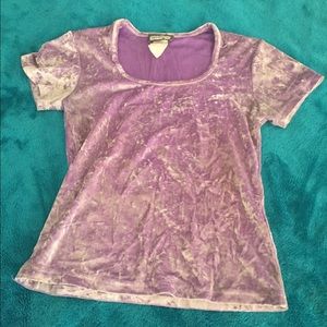 Lavender crushed velour tee