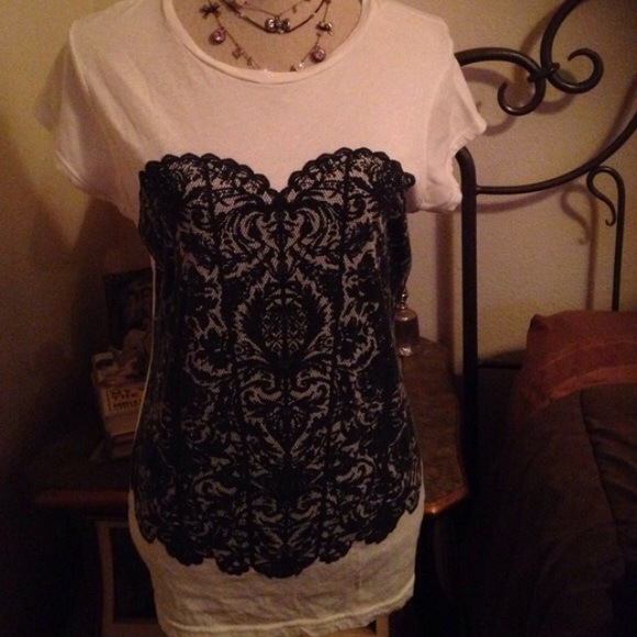 Bustier design shirt