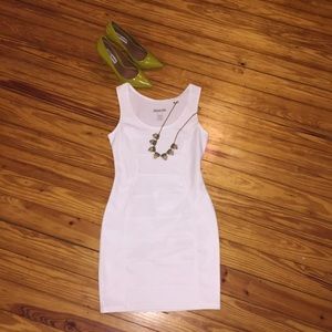 White, bodycon dress.