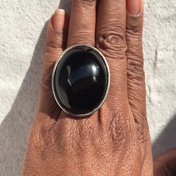 Vintage Jewelry - Vintage De Luxe NYC Huge Silver Cocktail Ring