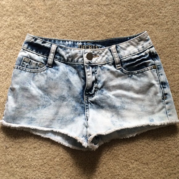 Acid wash shorts