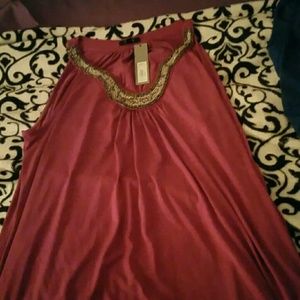 Sleeveless  embroidery dreas