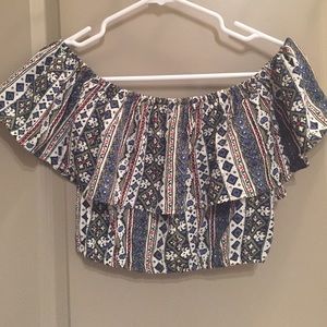 Off the shoulder crop top!