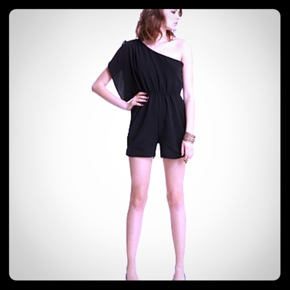 Black Aqua Romper