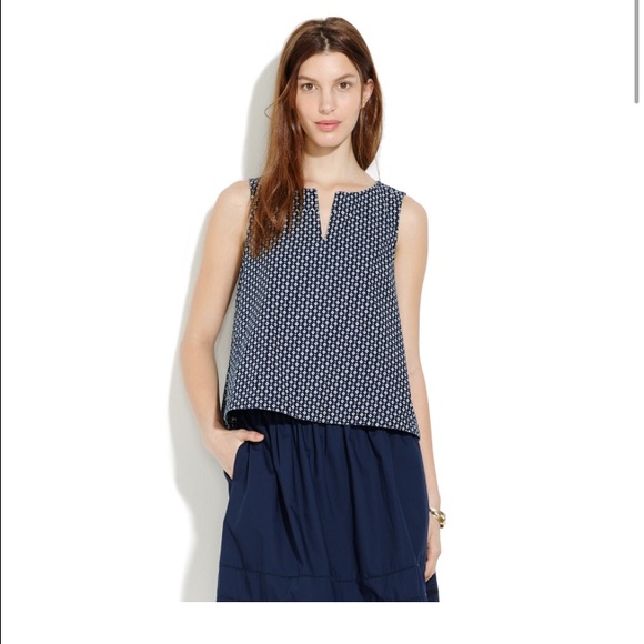 Madewell Tops - Madewell Denim Daisy Dot Top