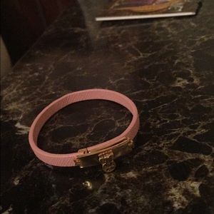 Tory Burch Leather Turn Lock Bracelet