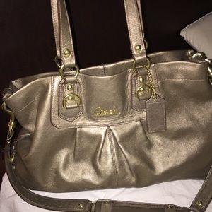 Coach pewter purse