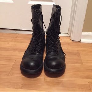 Corcoran black combat boots - size 7 1/2 - 8 1/2
