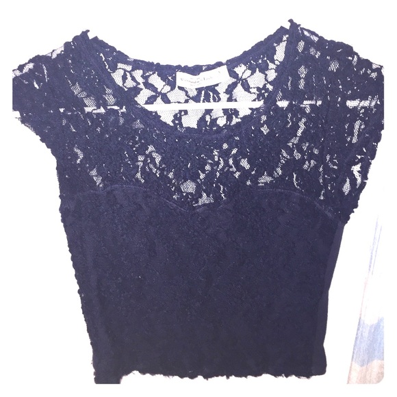 Lace top navy blue