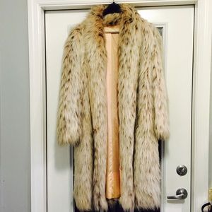Vintage longline fur coat