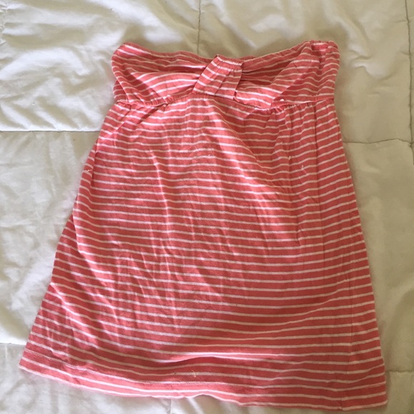 Strapless striped top