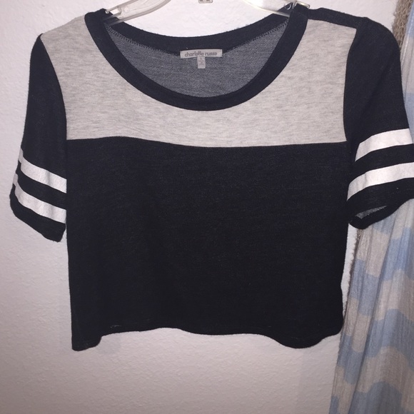 Black and white crop top