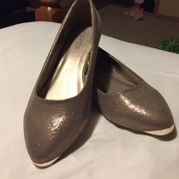 Gold Sparkle Flats
