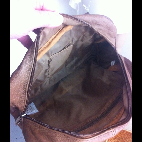 Antique brown leather satchel. - Picture 2 of 2