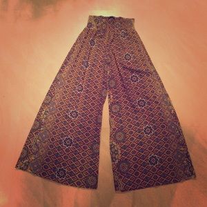 High waisted bell bottom pants.