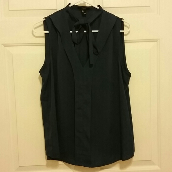 Navy blue sleeveless top
