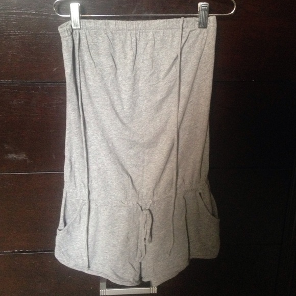 H&M Gray Strapless Romper