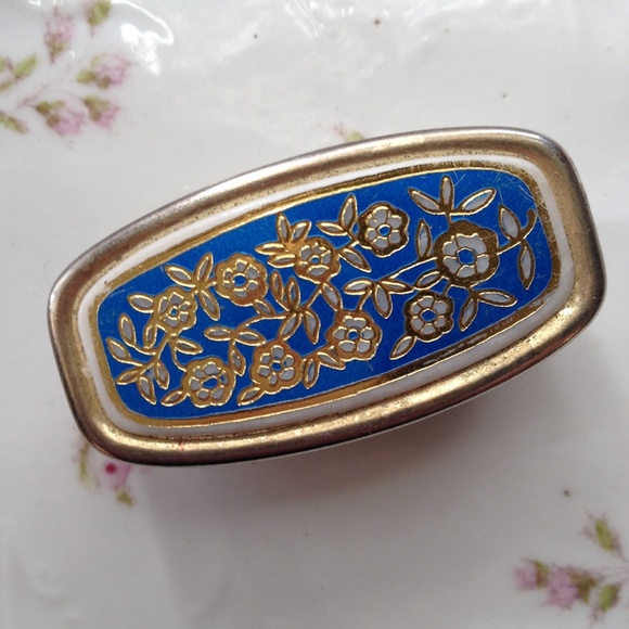 Vintage Accessories - Vintage Blue Lipstick Compact