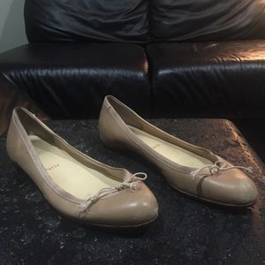 Christian Louboutin Tan Leather Ballet Flats 38.5