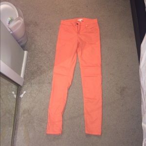 Salmon colored high wasted pants