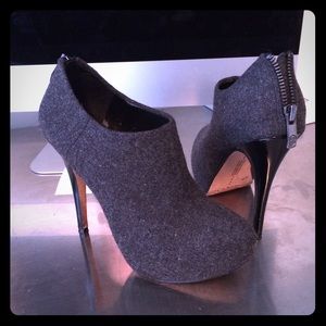 Vince Camuto gray Zip up Booties