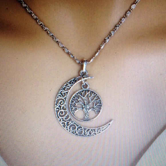 Moon and Tree of Life Necklace....Last One!!!! - Picture 1 of 2