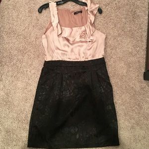 Black and gold dress