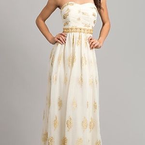 Blondie Nites Golden Gilded Grecian Gown