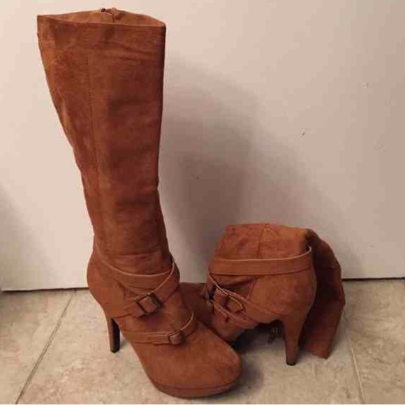 Knee High Boots Chestnut Color