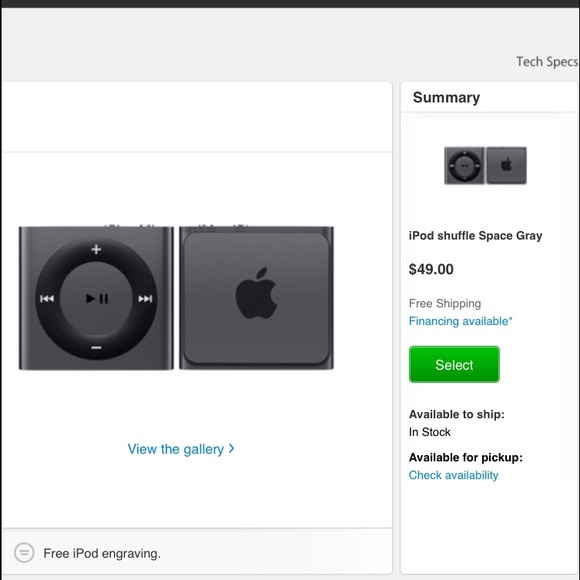 iPod Shuffle and Bath and Body Work Spray Bundle