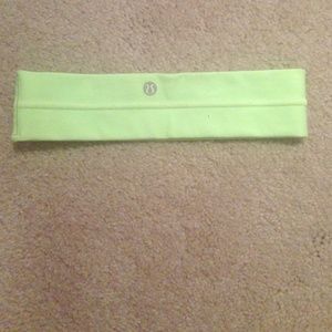 Lulu lemon neon yellow headband with grips