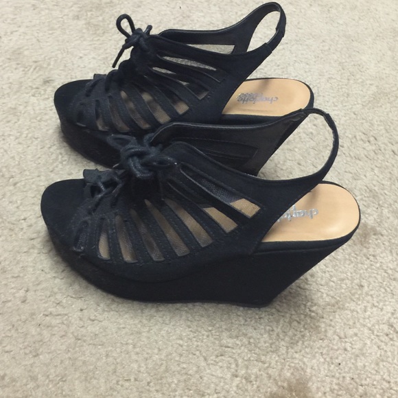 Charlotte Russe black wedges