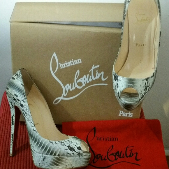 Christian Louboutin Banane Watersnake Shoes