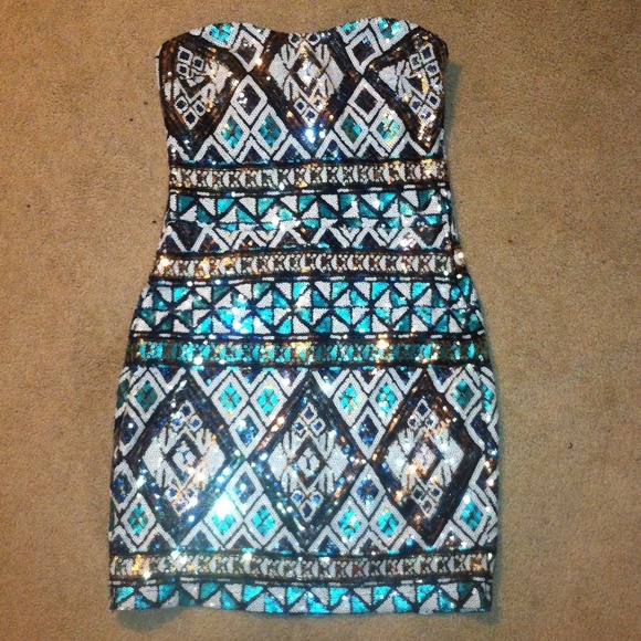 Aztec sequenced dress.