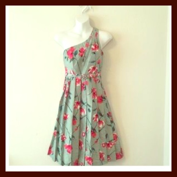 Express One Shoulder Floral Dress