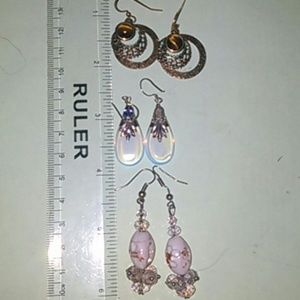 Three pairs of earrings