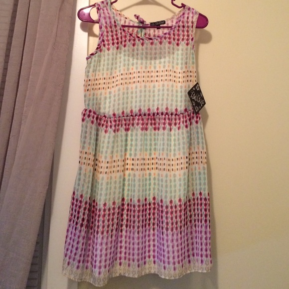 Bebop colorful dress with slip